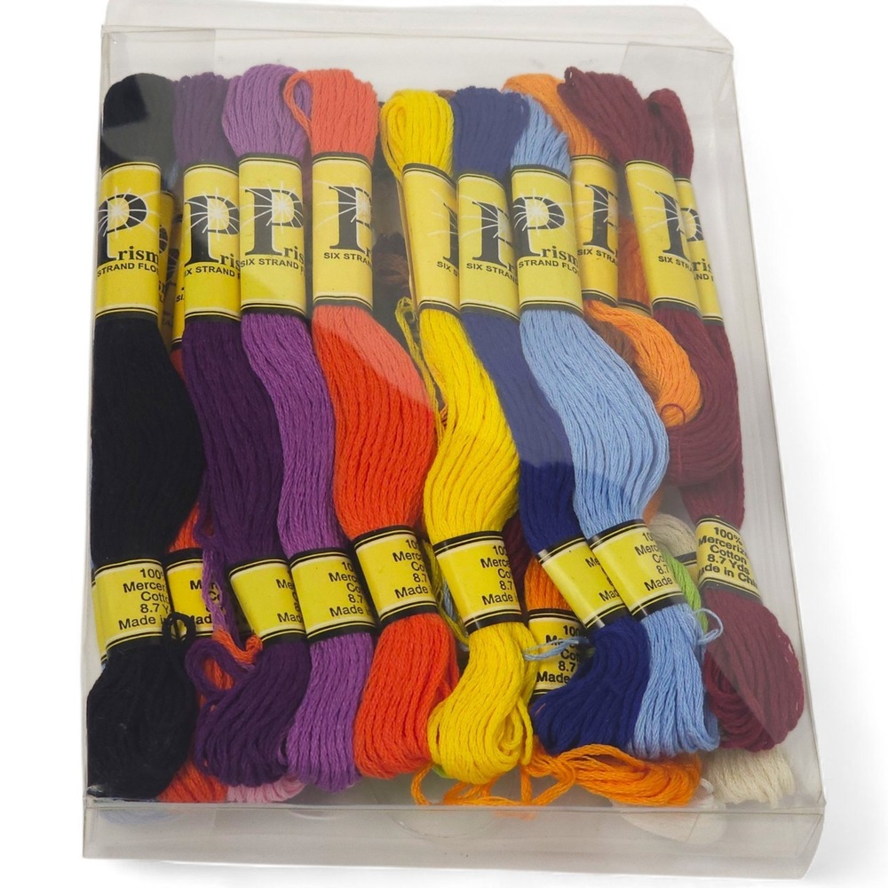 Prism 6-Strand Embroidery Floss Lot 22+ Skeins Assorted Colors